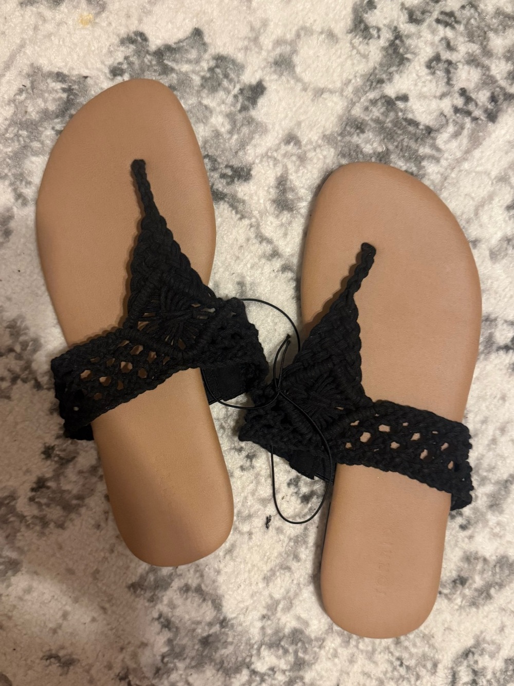 torrid Black Crochet Slip-On Sandals